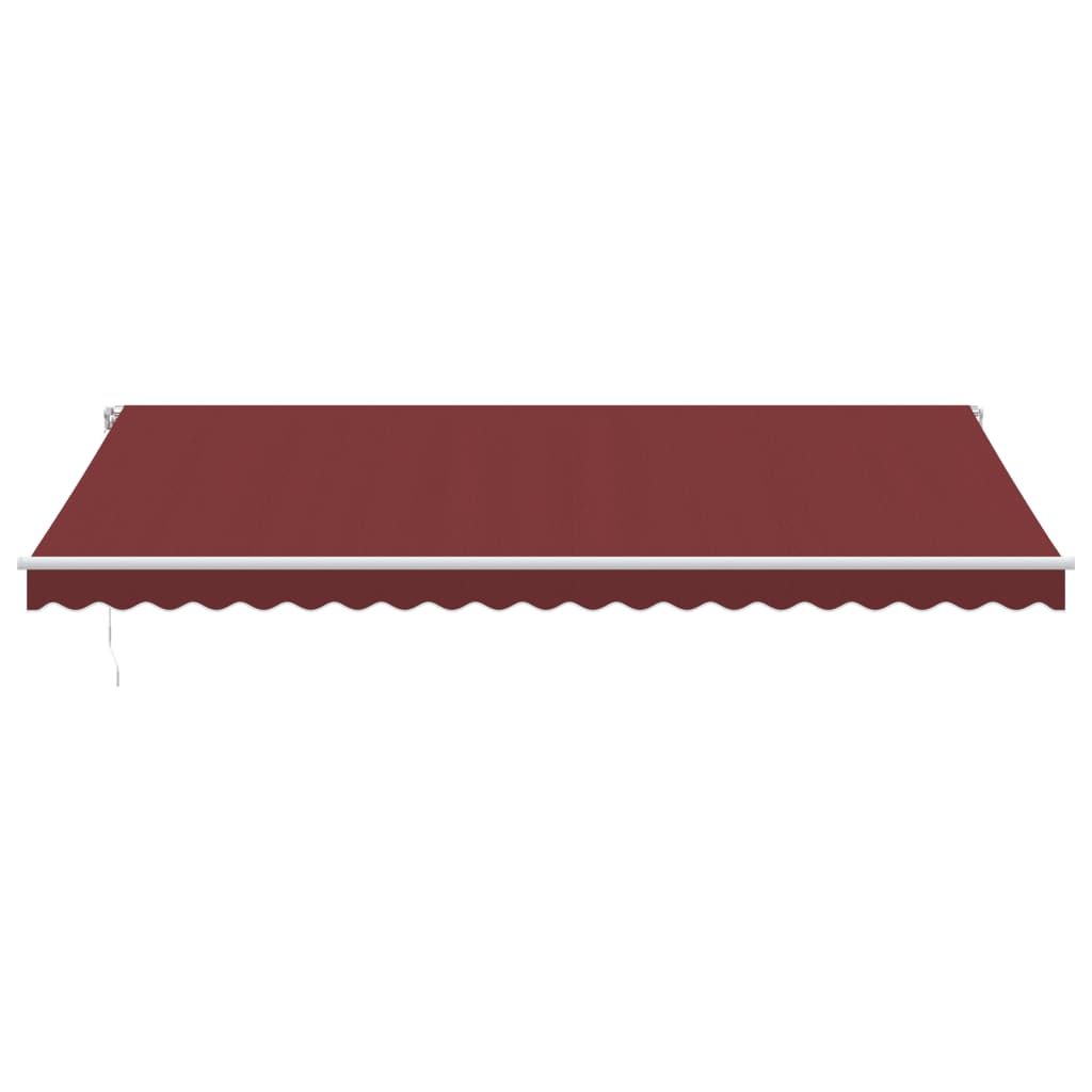 Manuāli izvelkama markīze ar LED, bordo, 500x350cm