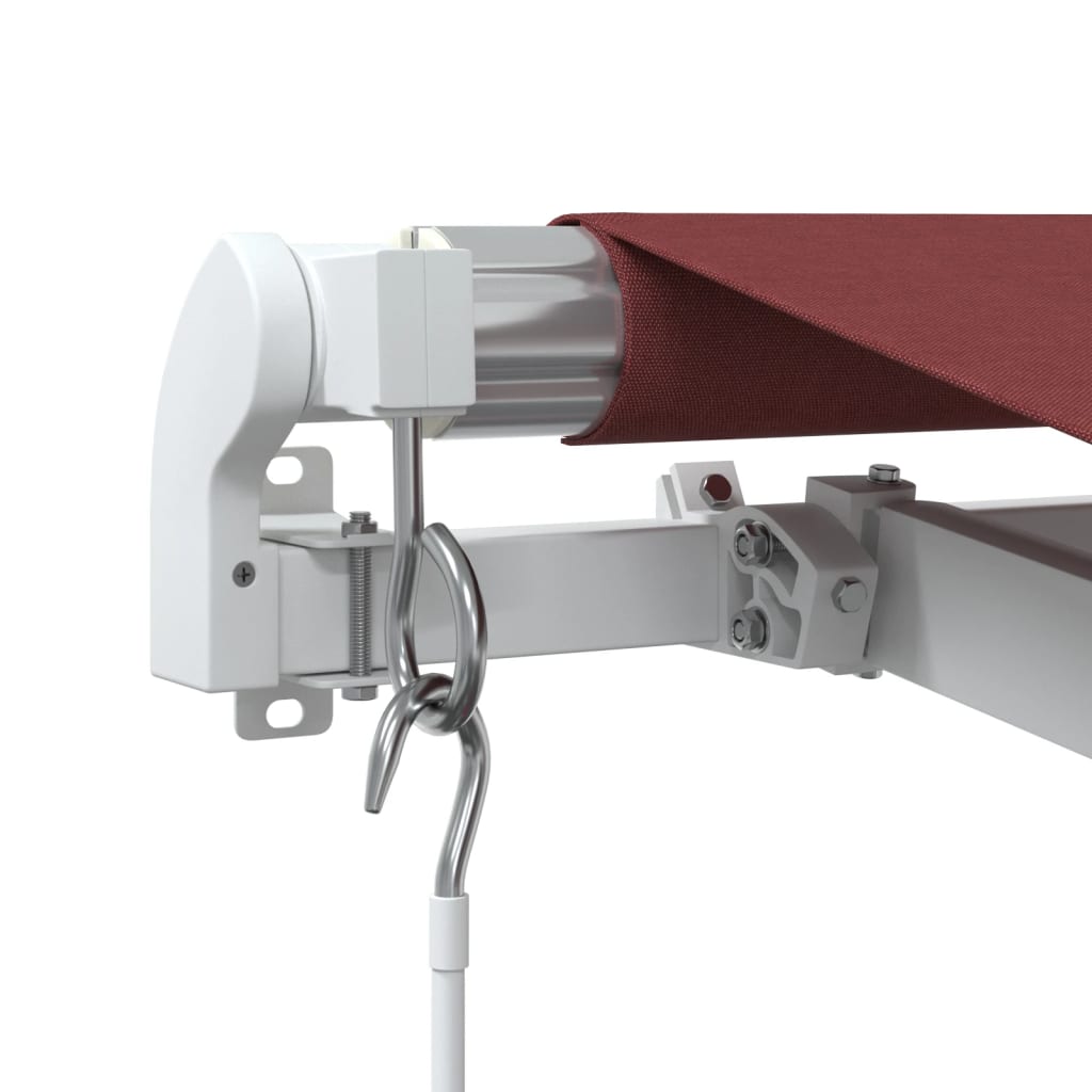Manuāli izvelkama markīze ar LED, bordo, 500x350cm