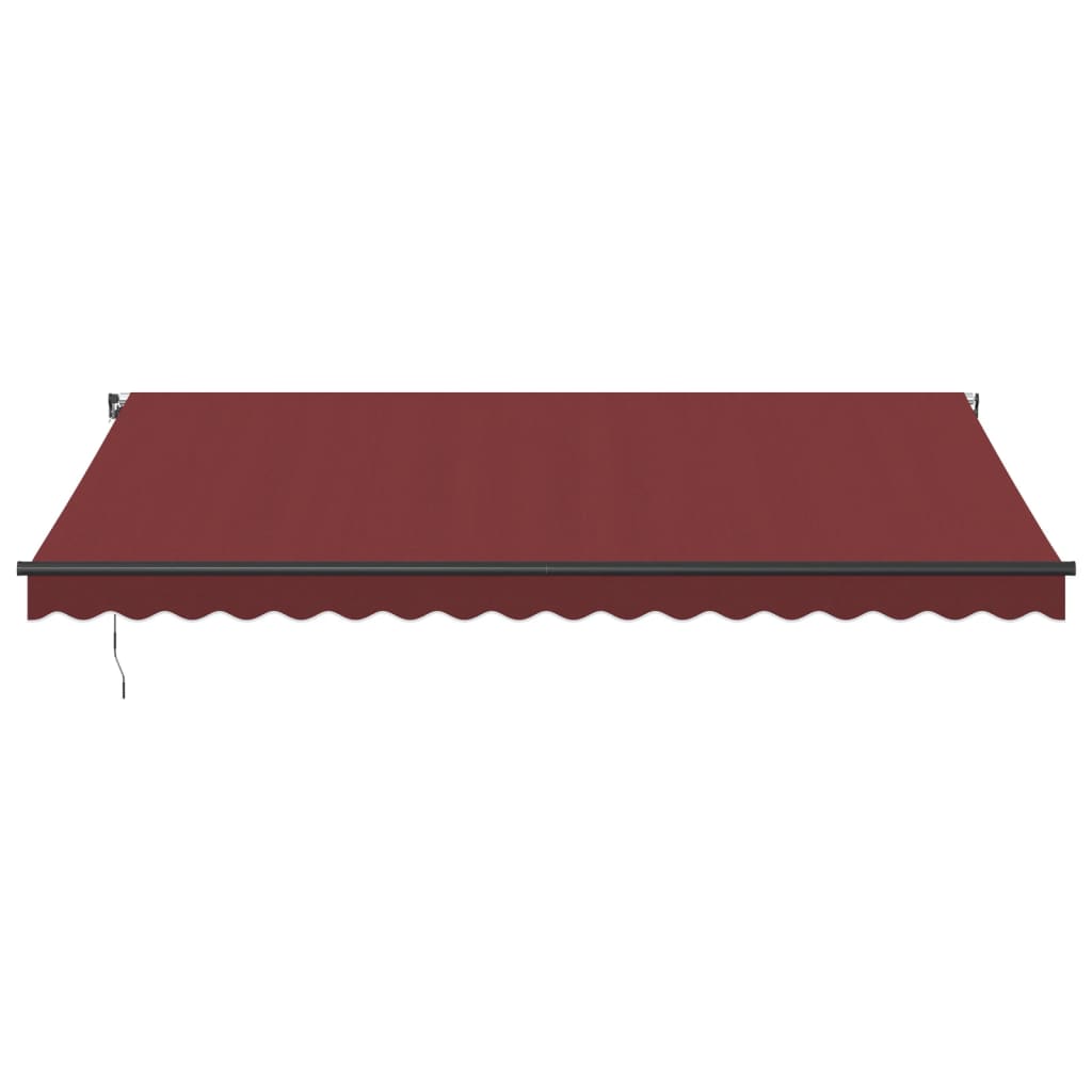 Manually retractable awning, burgundy, 450x350cm