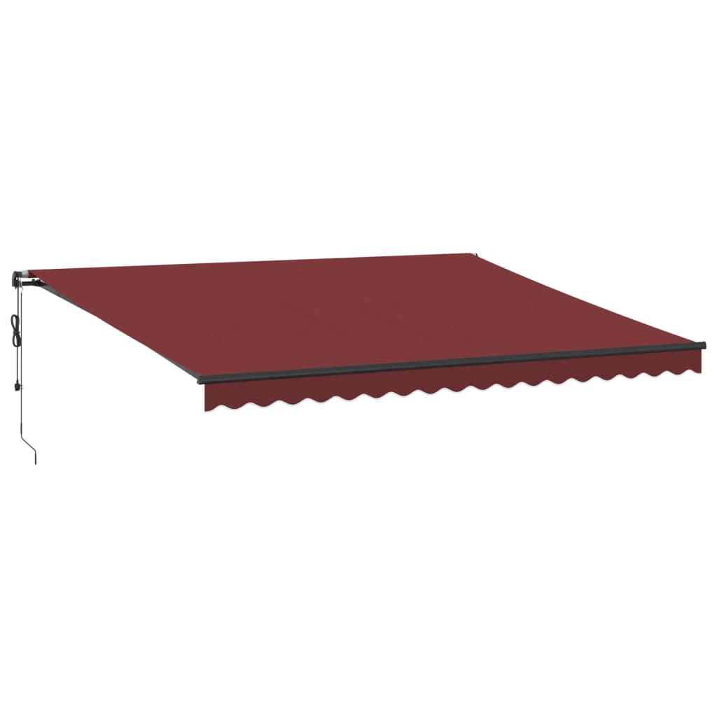 Automātiskā izvelkamā markīze ar LED, bordo krāsā, 450x350cm