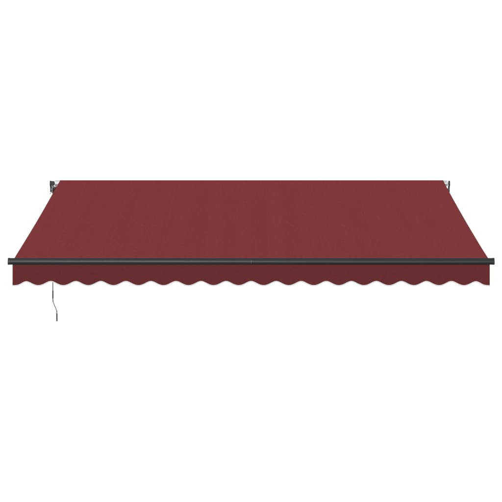 Automātiskā izvelkamā markīze ar LED, bordo krāsā, 450x350cm