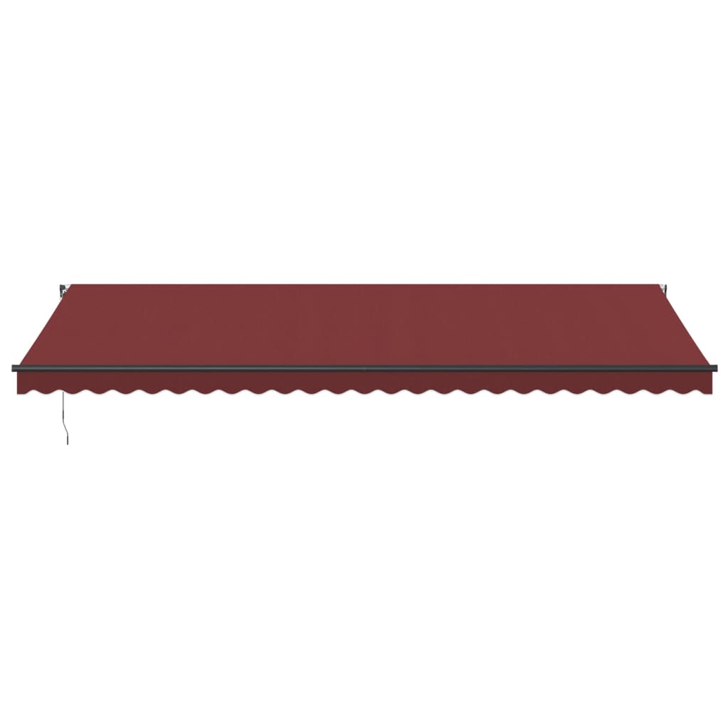 Manual Retractable Awning with LED, burgundy, 600x350cm