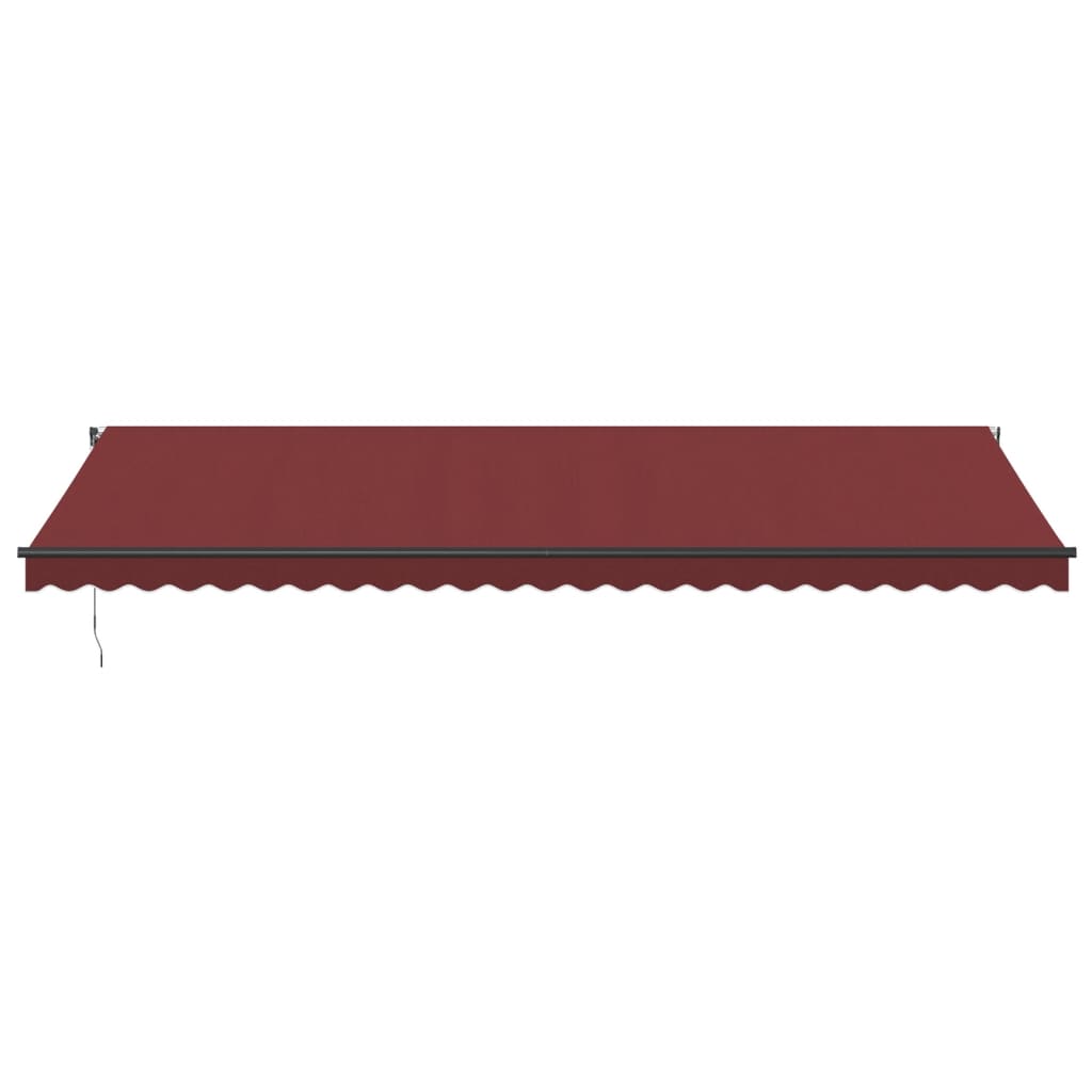 Automātiska izvelkama markīze ar LED apgaismojumu, bordo, 600x350cm