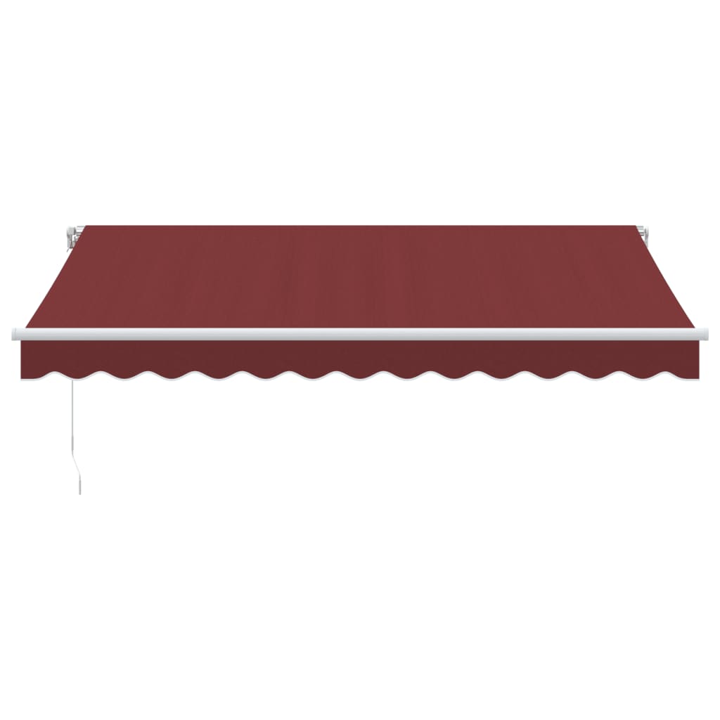 Manually retractable awning, burgundy, 350x250cm