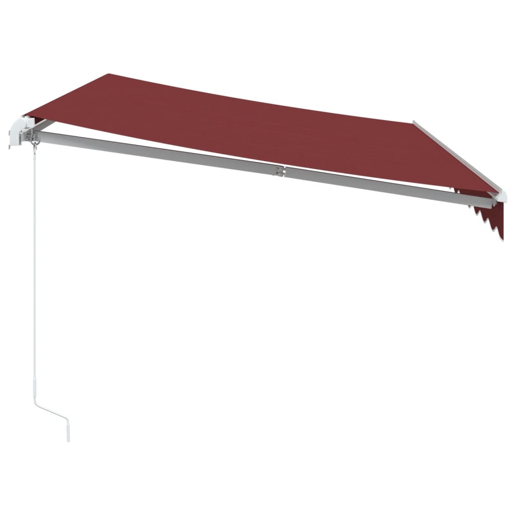 Manually retractable awning, burgundy, 350x250cm