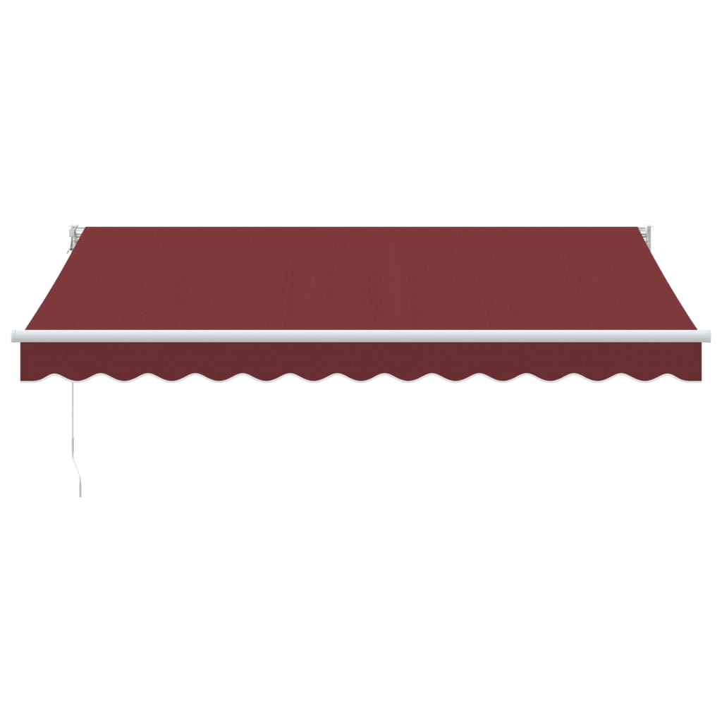 Manually retractable awning, burgundy, 350x250cm