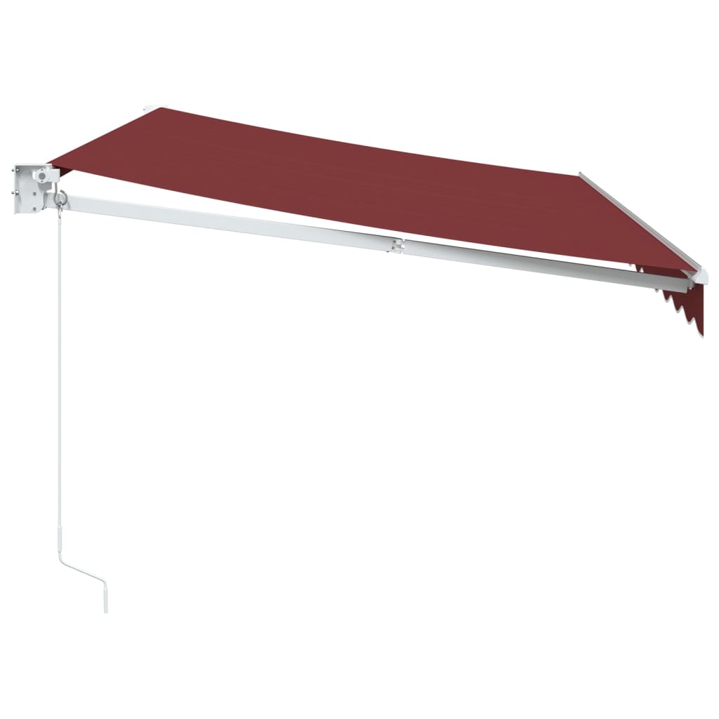 Manually retractable awning, burgundy, 350x250cm