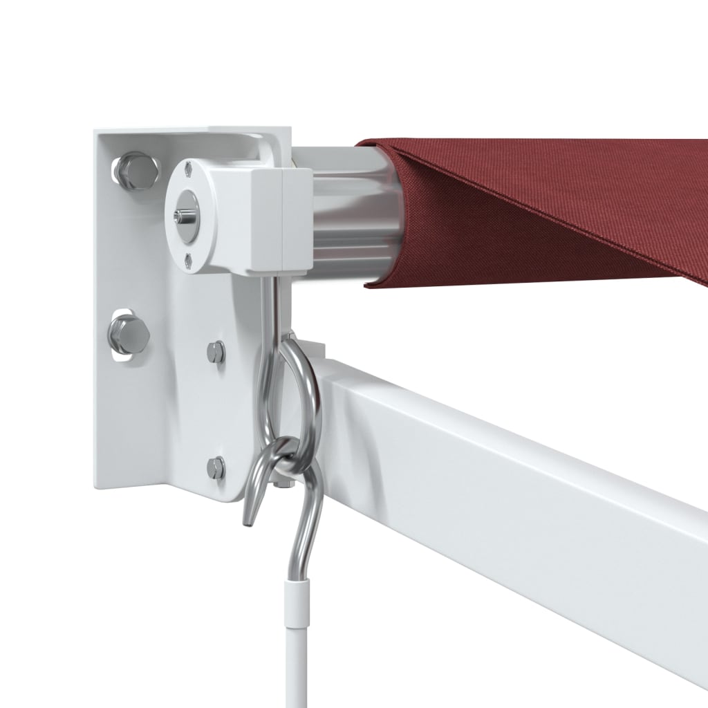 Manually retractable awning, burgundy, 350x250cm
