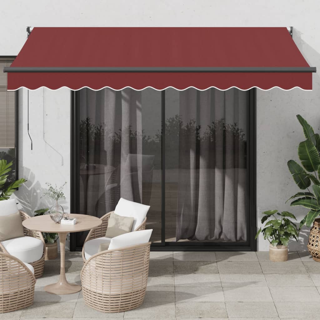 Manuāli izvelkams marķīzs, bordo krāsā, 350x250cm