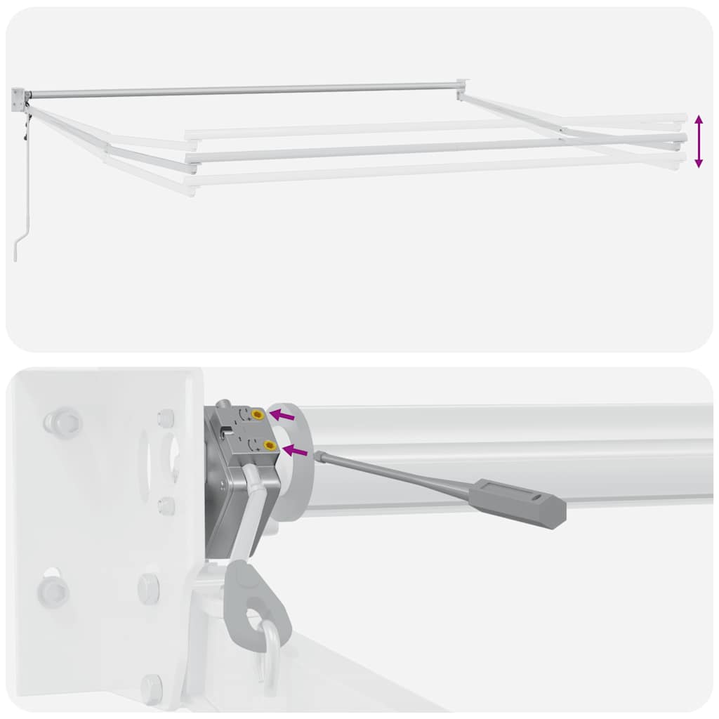 Retractable automatic awning, burgundy, 300x250cm