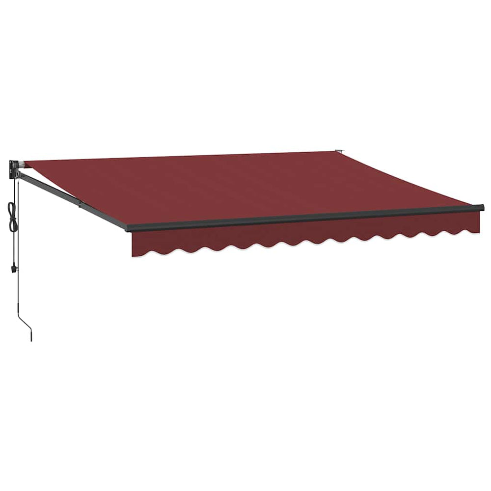 Automatic retractable awning, burgundy, 350x250cm