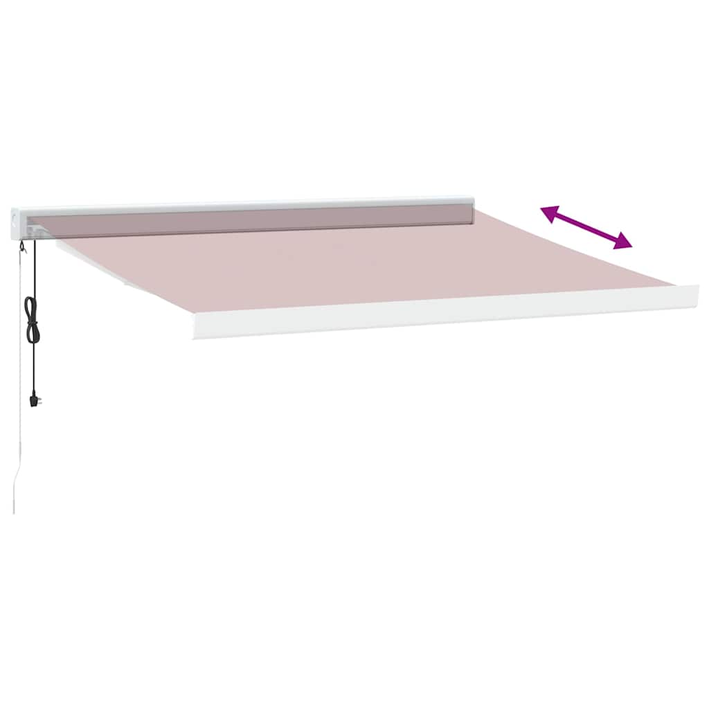 Automatic retractable awning, burgundy, 350x250cm