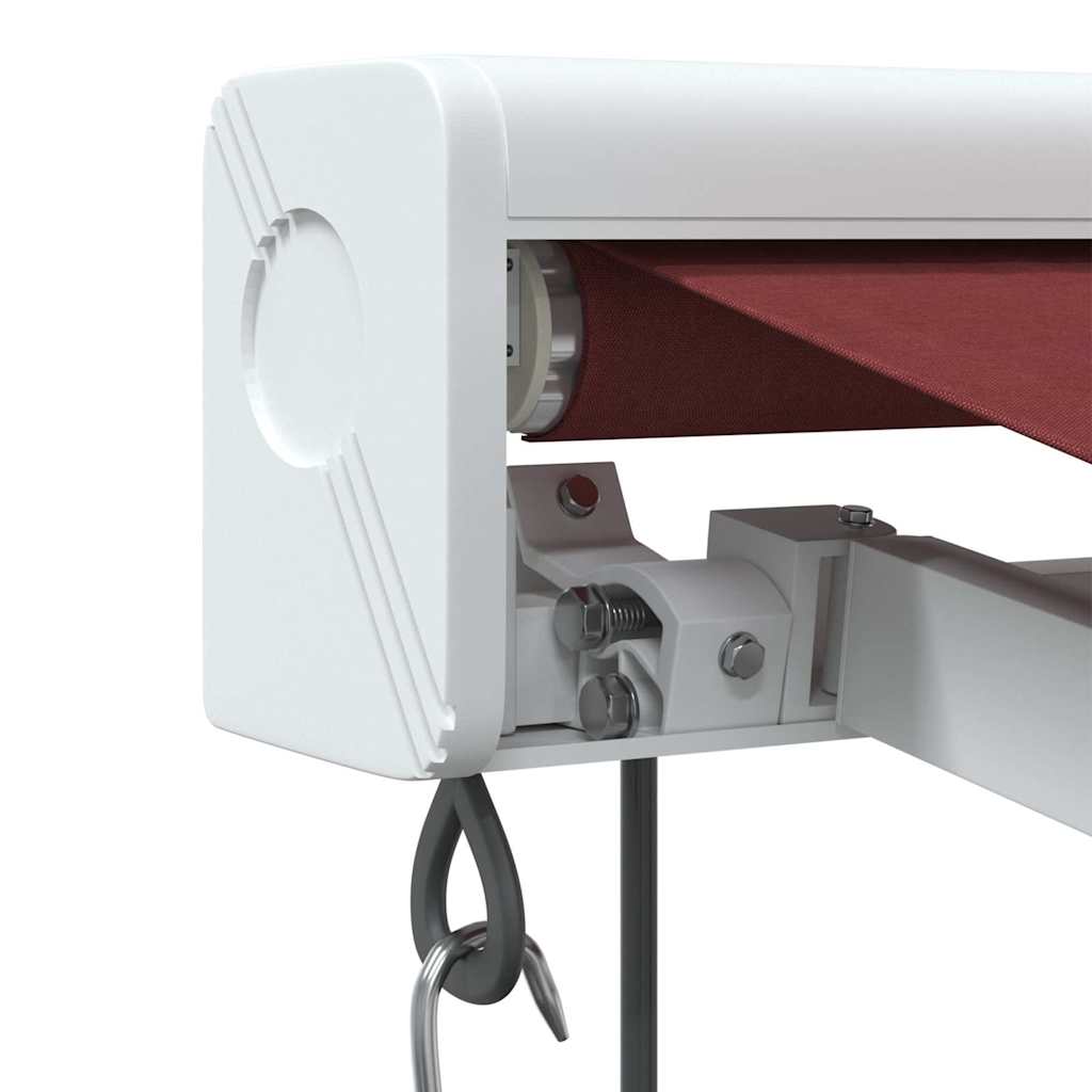 Automatic retractable awning, burgundy, 350x250cm