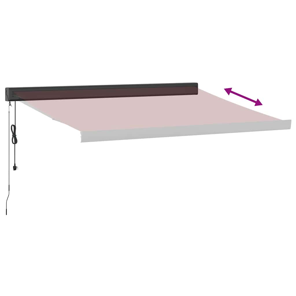 Automātiska izvelkama markīze, bordo krāsā, 350x250cm