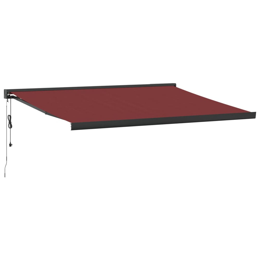 Automatic retractable awning, burgundy, 450x300cm