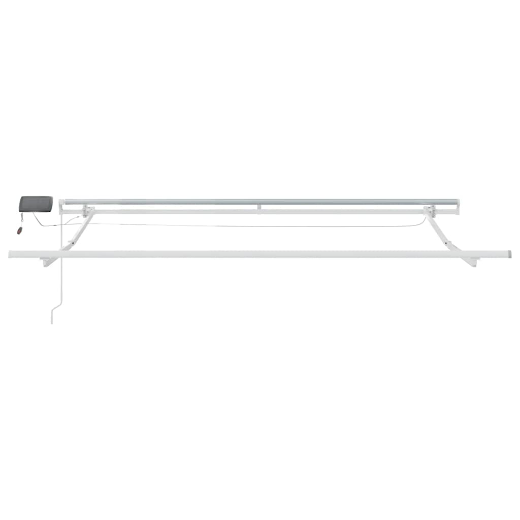 Manually Retractable Awning with LED, Brown, 300x250cm