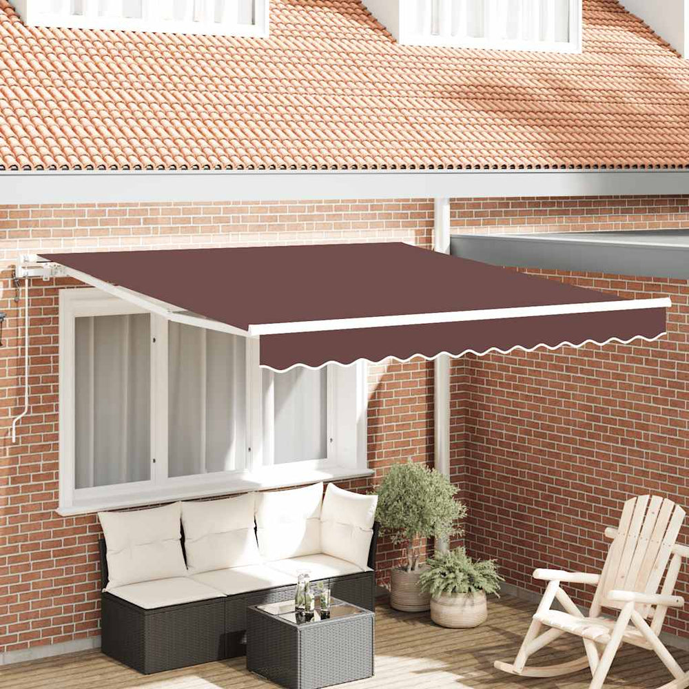 Automatic retractable awning, brown, 300x250cm