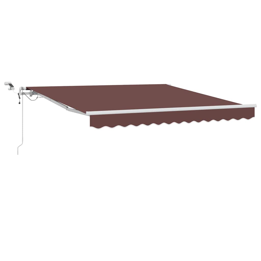 Automatinė ištraukiama markizė su LED, ruda, 300x250cm