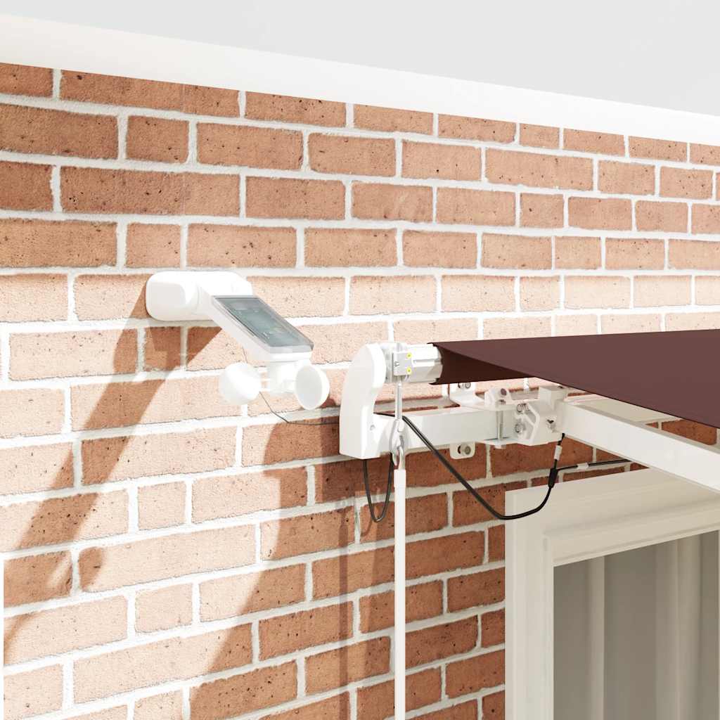 Automatinė ištraukiama markizė su LED, ruda, 300x250cm