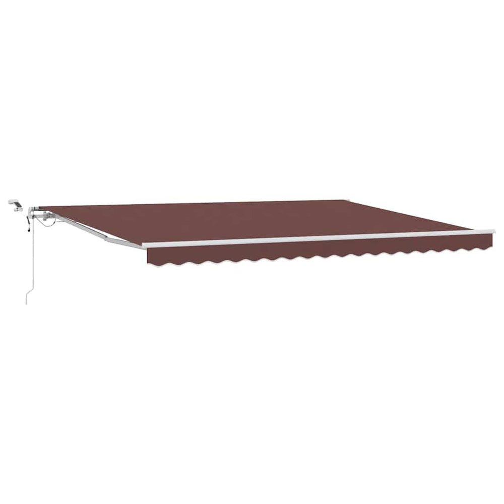Automatinė ištraukiama markizė su LED, ruda, 450x300cm
