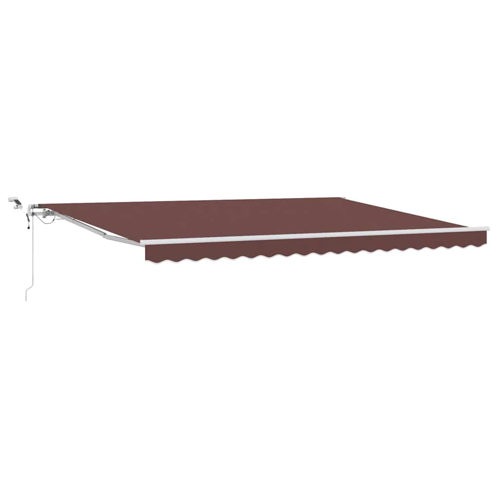 Automatinė ištraukiama markizė su LED, ruda, 450x300cm