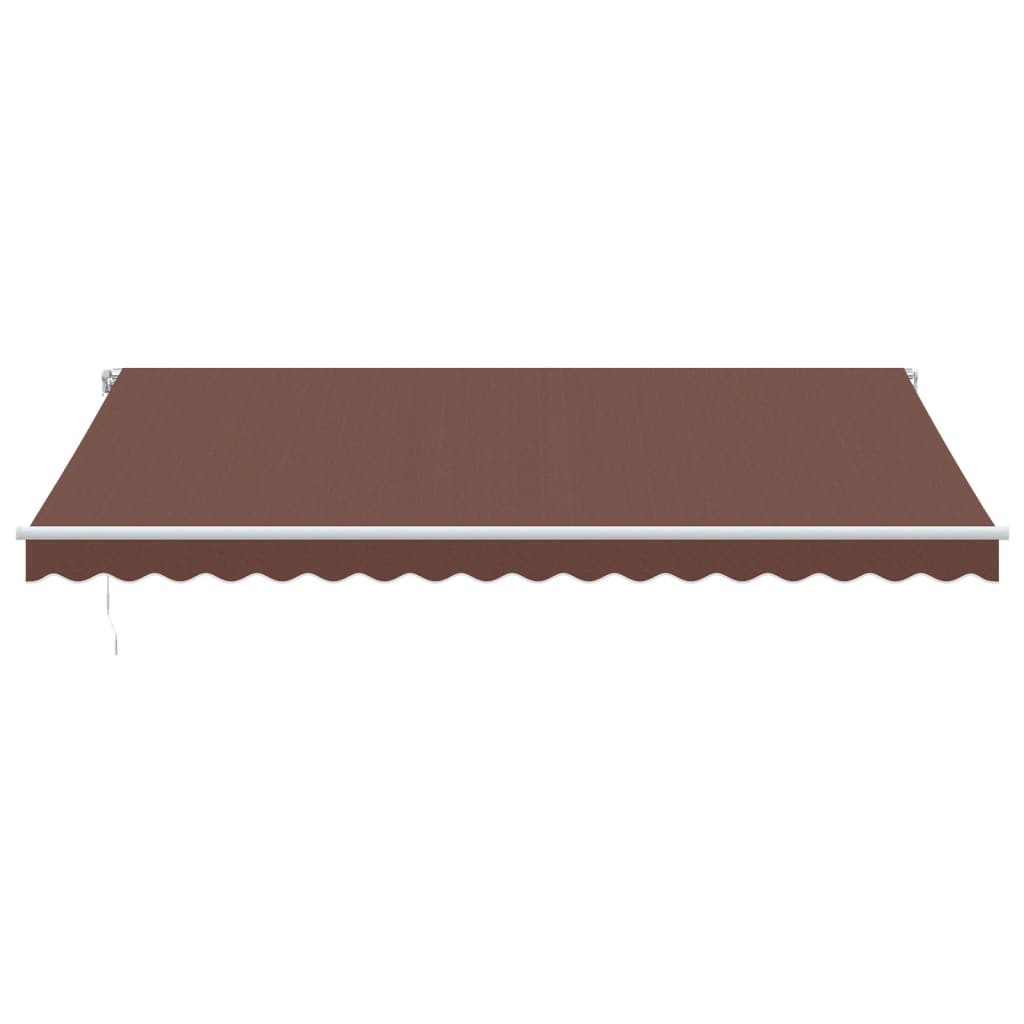 Manually retractable awning, brown, 450x350cm