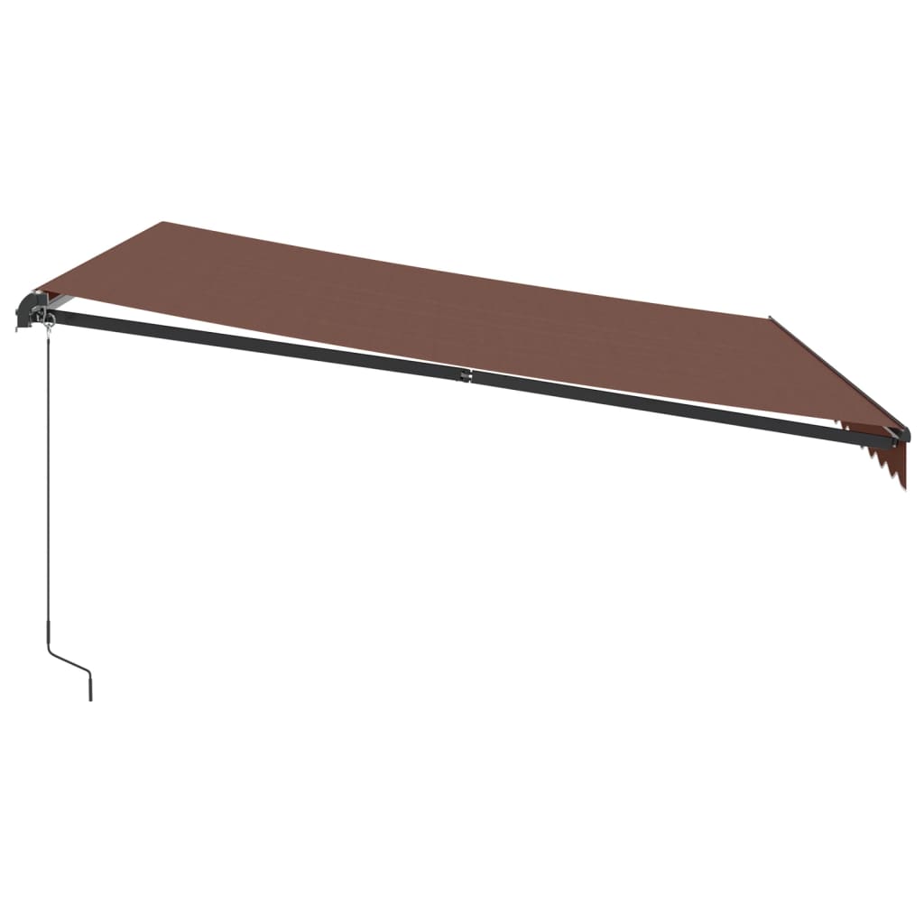 Manually retractable awning, brown, 400x350cm