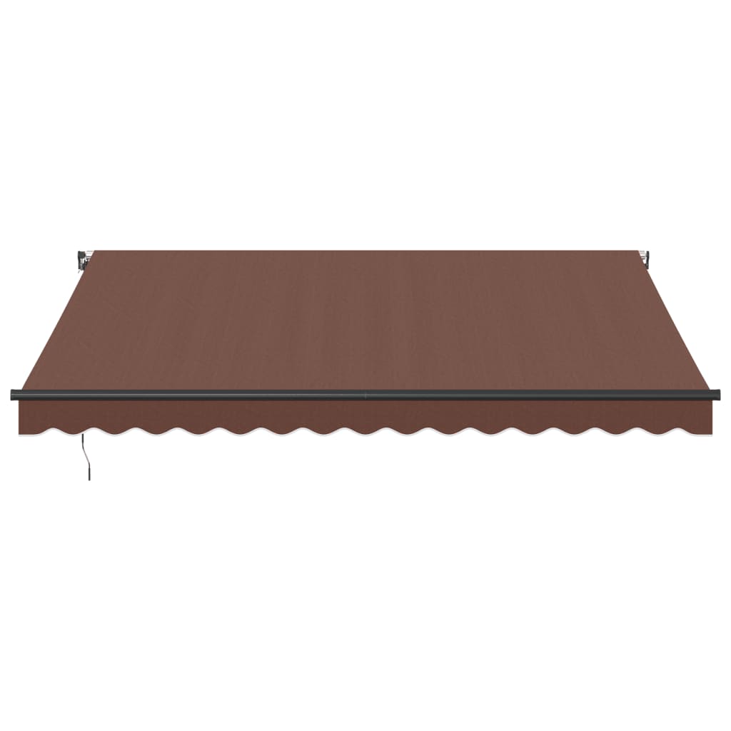 Manuāli izvelkama markīze ar LED, brūna, 400x350cm