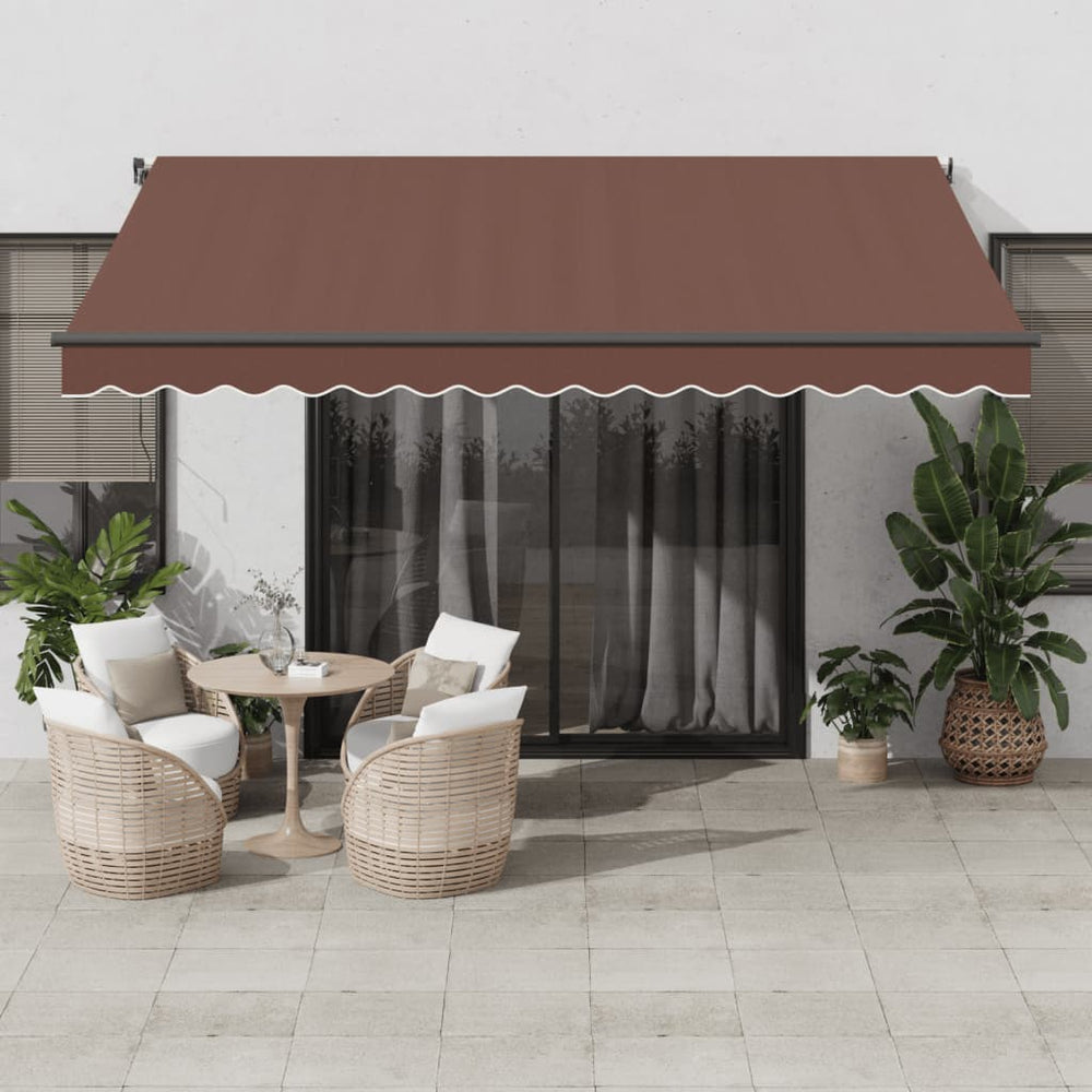 Automatic retractable awning, brown, 400x350cm