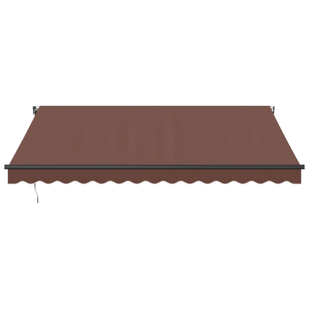 Automātiska ievelkama nojume ar LED, brūna, 400x350cm