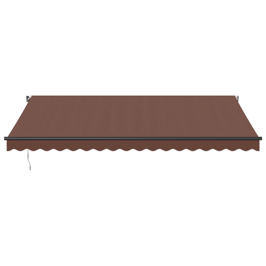 Manually retractable awning, brown, 450x350cm