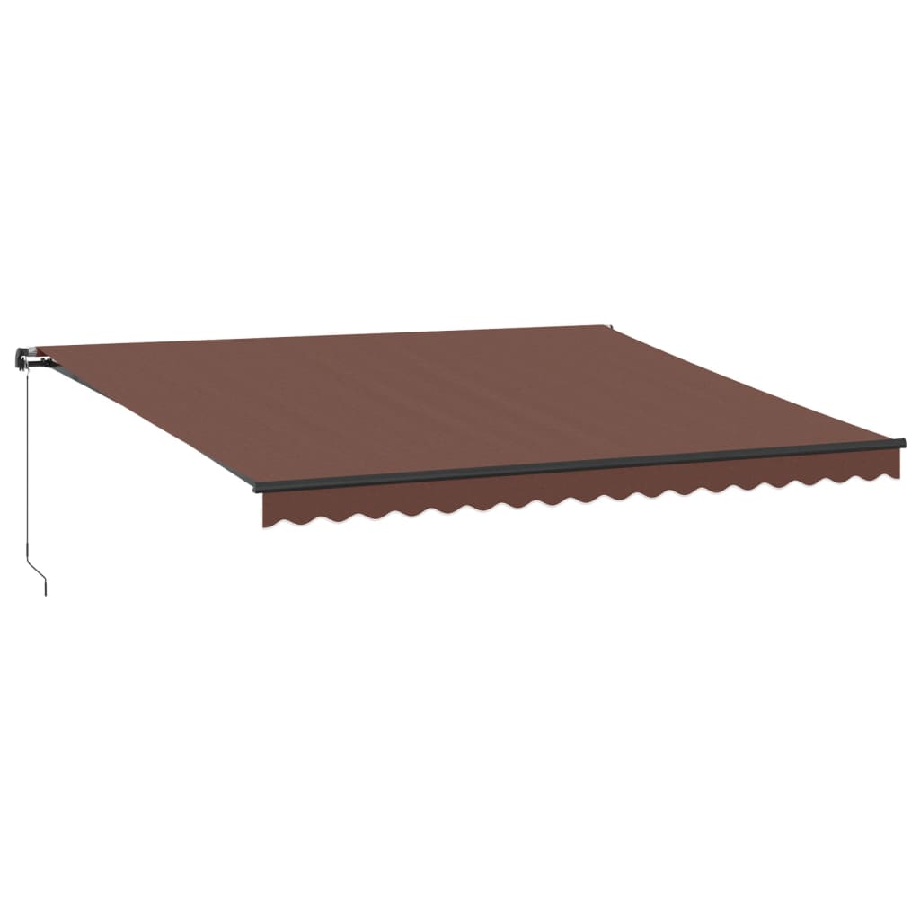 Manually retractable awning, brown, 450x350cm