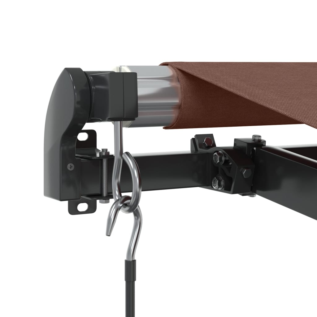 Manually retractable awning, brown, 450x350cm