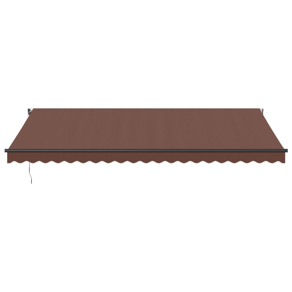 Automatinė ištraukiama markizė su LED, rudos spalvos, 500x350cm