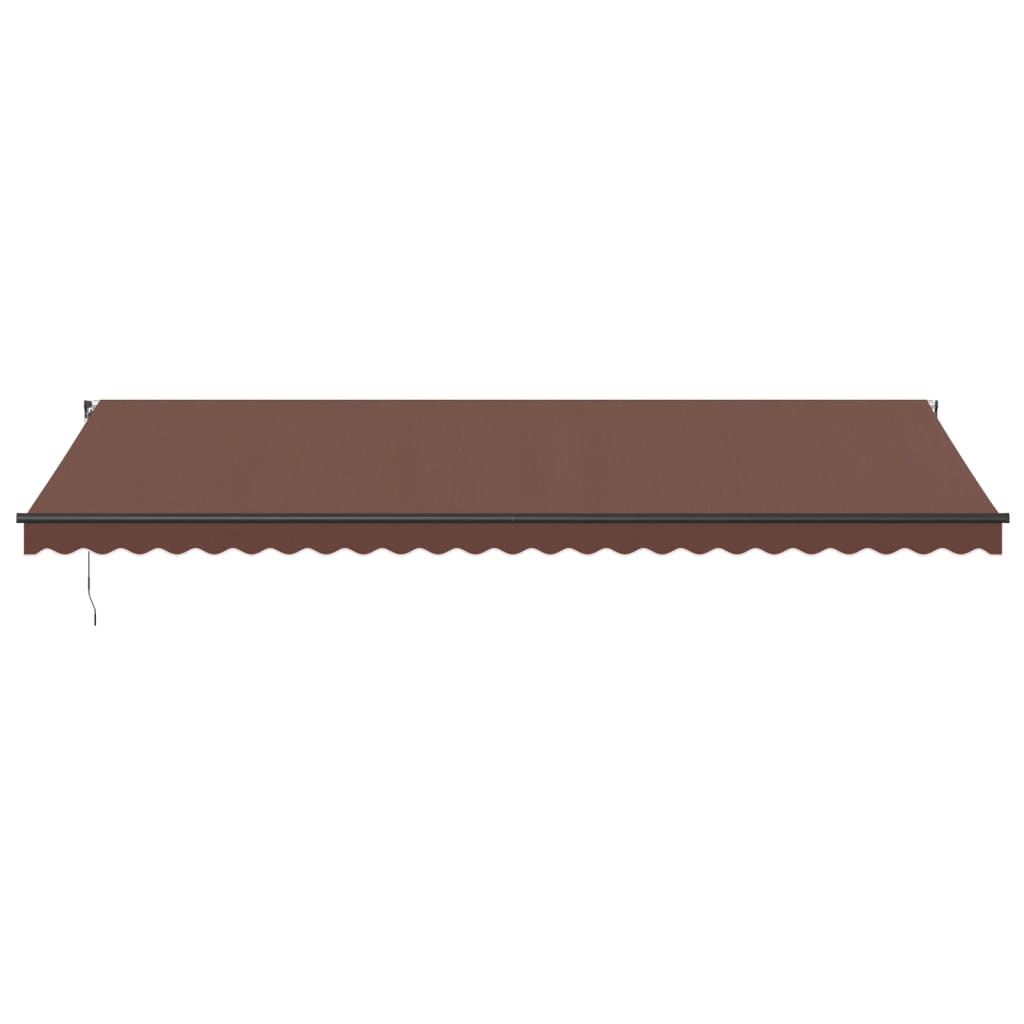 Manually Retractable Awning with LED, Brown, 600x350cm