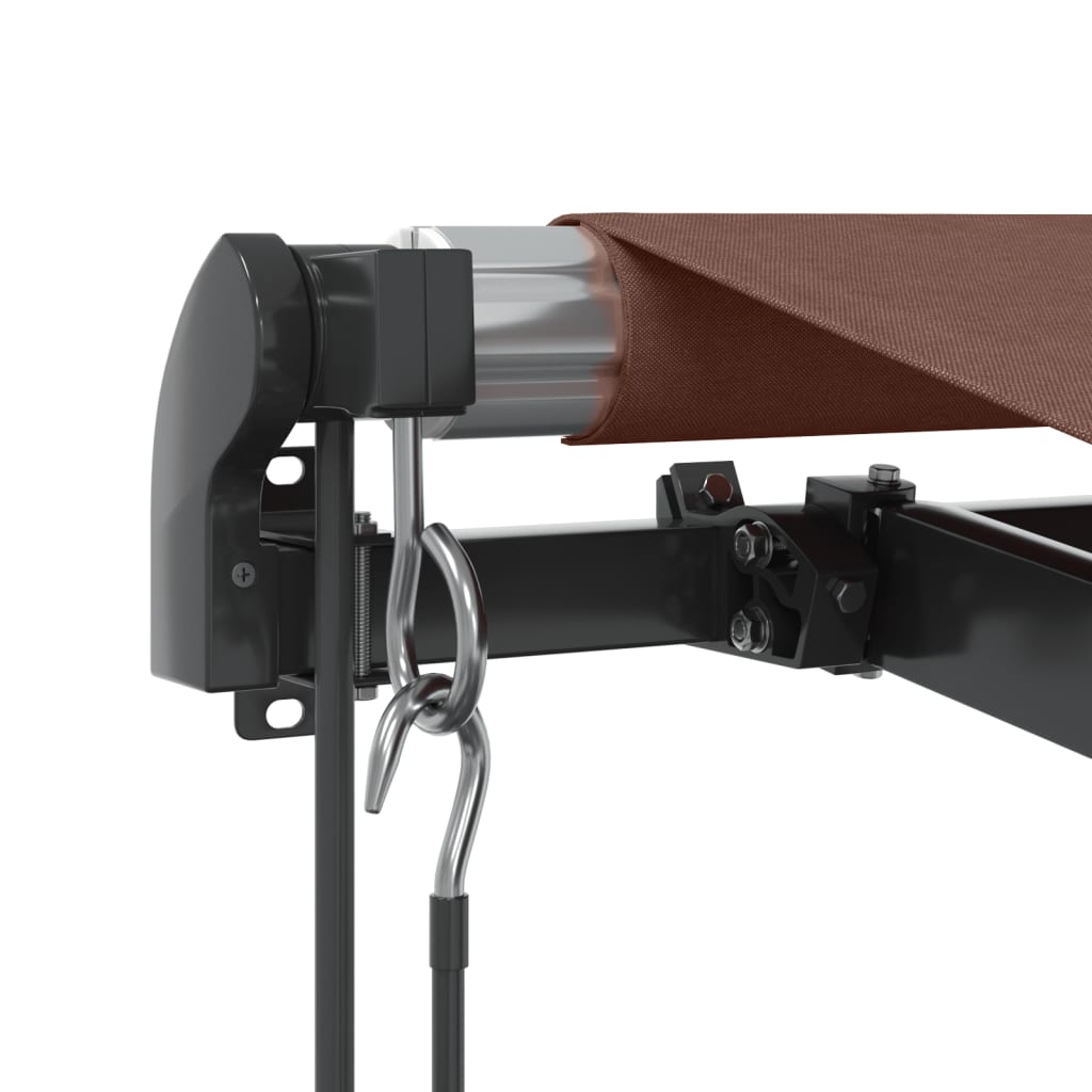 Automātiskā izvelkamā nojume ar LED, brūnā krāsā, 600x350cm