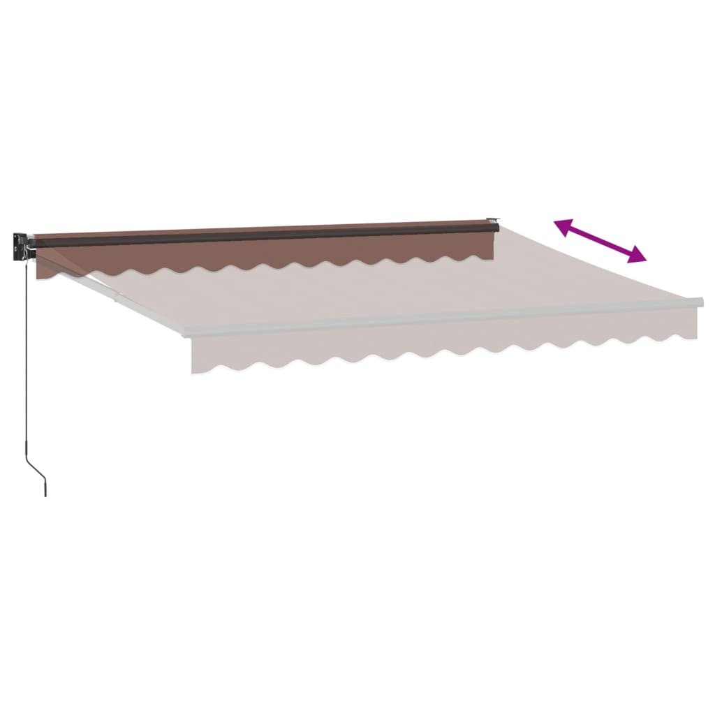 Manual pull-out awning, brown, 350x250cm