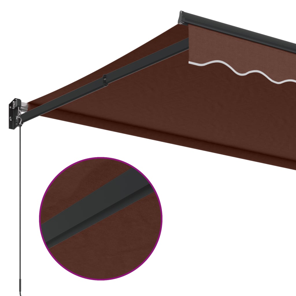 Manual pull-out awning, brown, 350x250cm