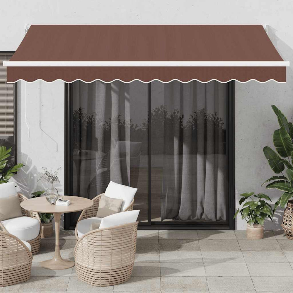 Automatic retractable awning, brown, 350x250cm