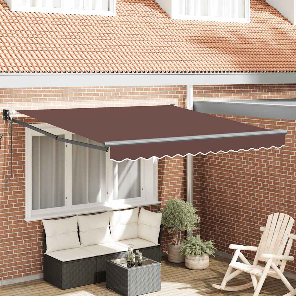 Automatic retractable awning, brown, 300x250cm
