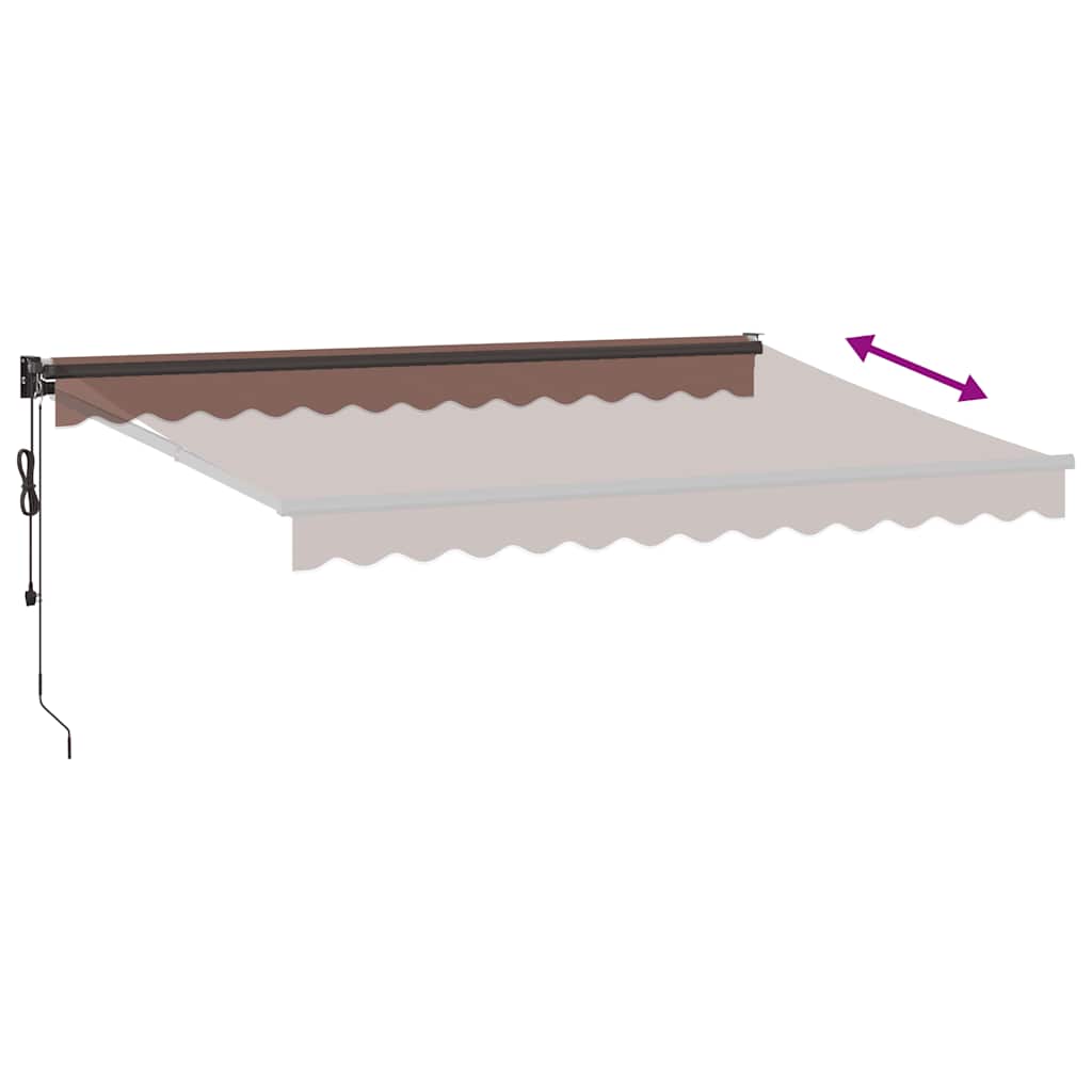 Automatic retractable awning, brown, 350x250cm