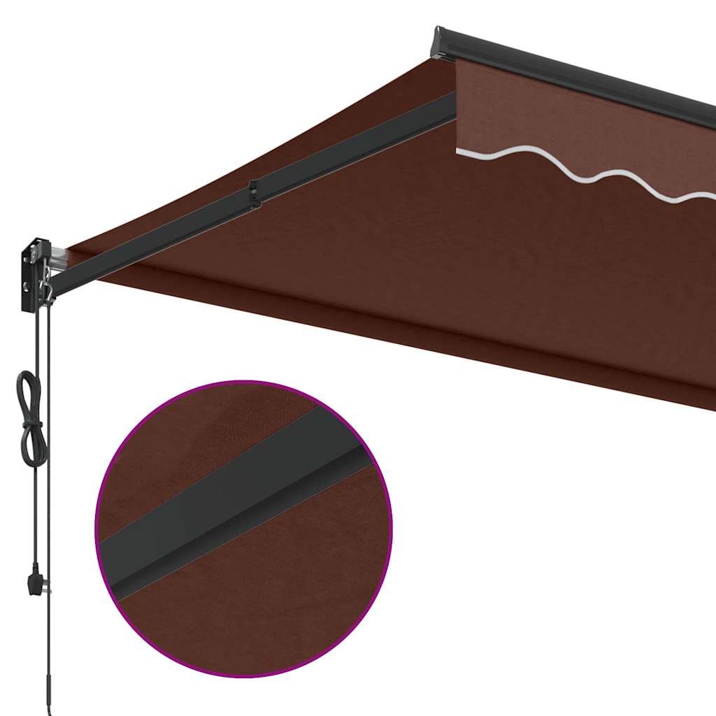Automatic retractable awning, brown, 350x250cm