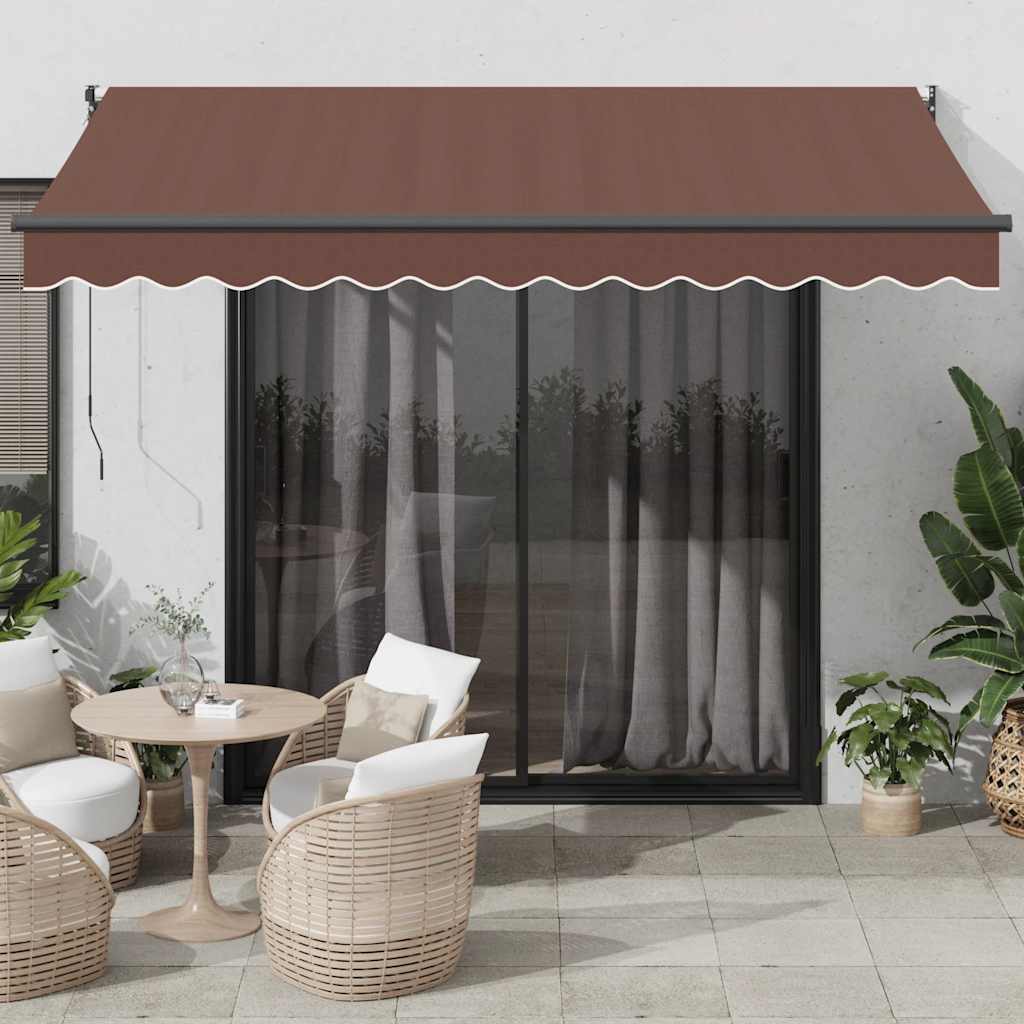 Automatic retractable awning, brown, 350x250cm
