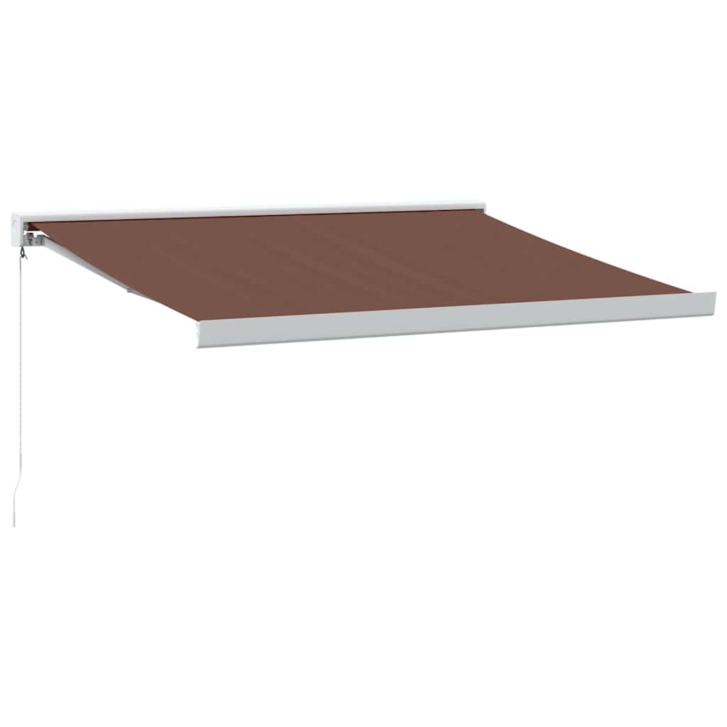 Manual pull-out awning, brown, 350x250cm