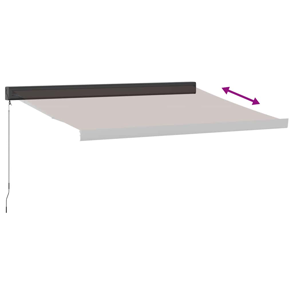 Manual pull-out awning, brown, 350x250cm