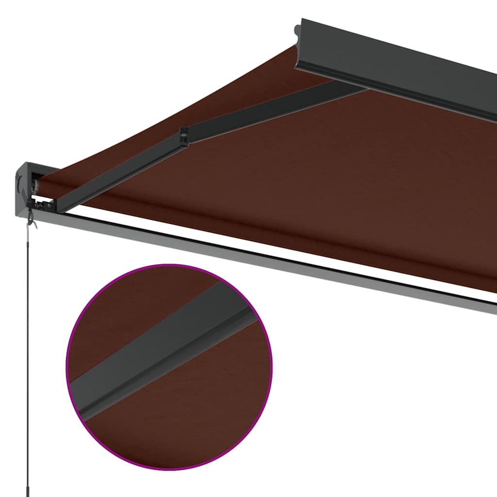 Manual pull-out awning, brown, 350x250cm
