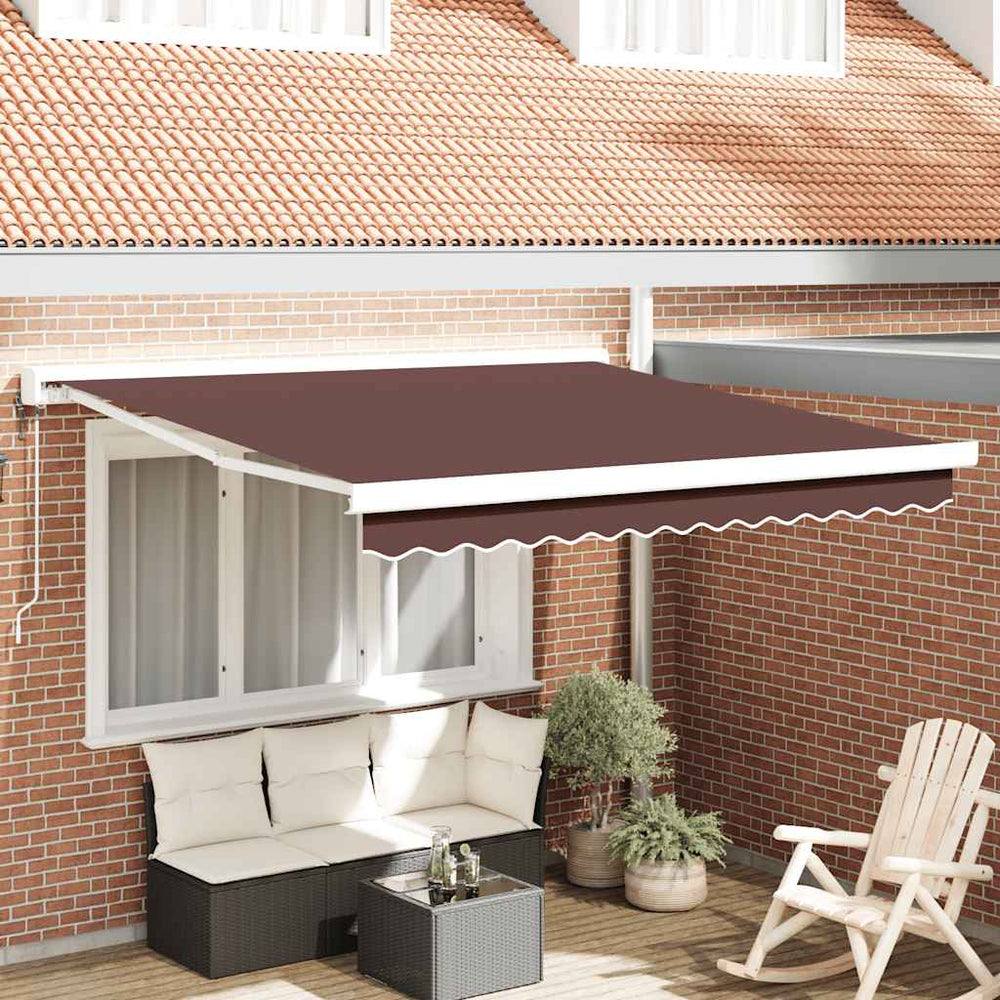 Automatic retractable awning, brown, 300x250cm