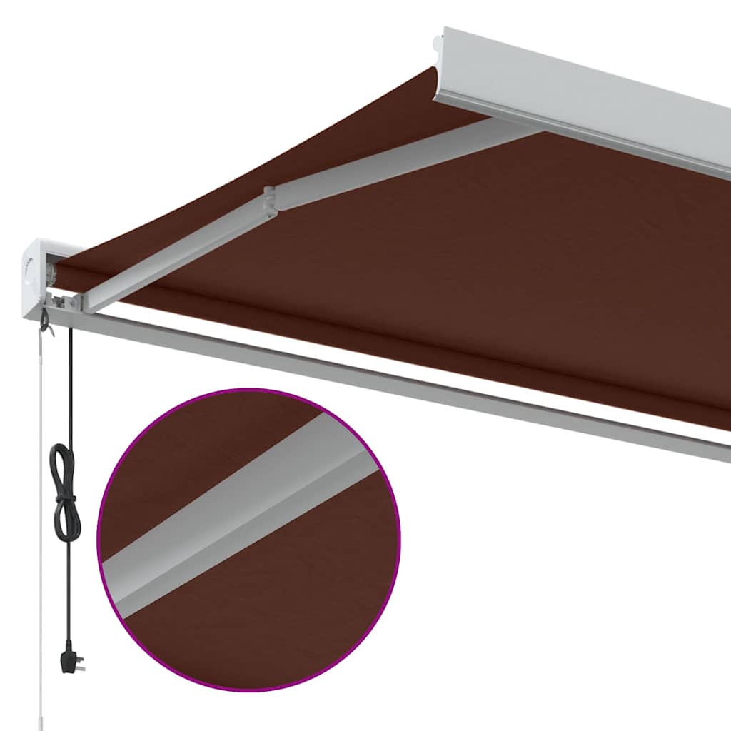Automatic retractable awning, brown, 350x250cm