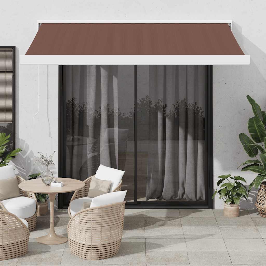 Automatic retractable awning, brown, 350x250cm