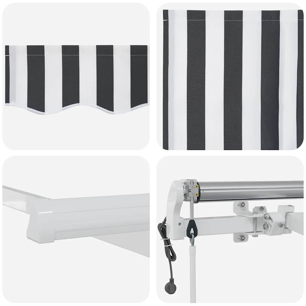 Automatinė ištraukiama markizė, antracito ir balta, 300x250cm
